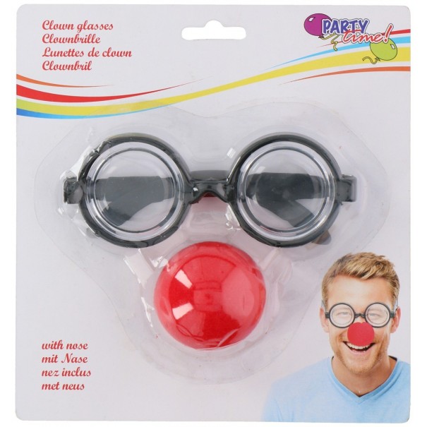 Gafas y nariz de payaso