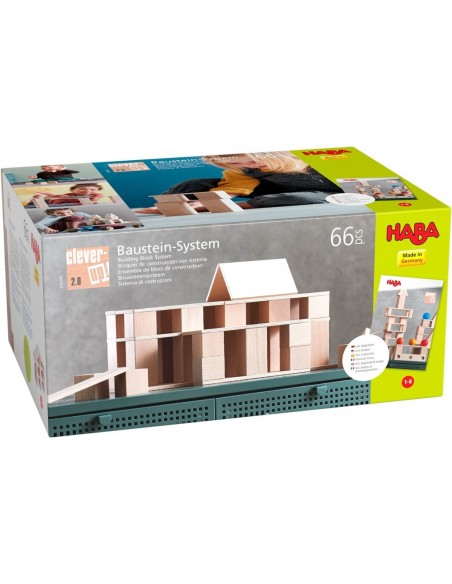 Bloques de construcción con sistema Clever-Up! - 66 pzs.