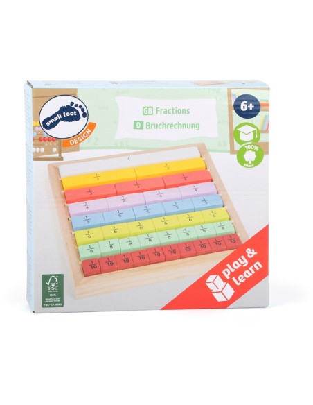 Juego de las fracciones de madera