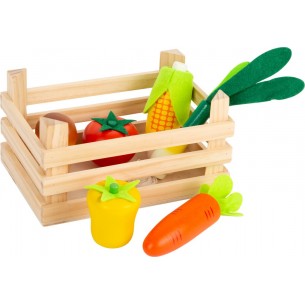 Caja de verduras de madera