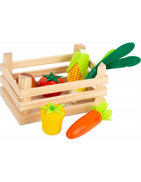 Caja de verduras de madera