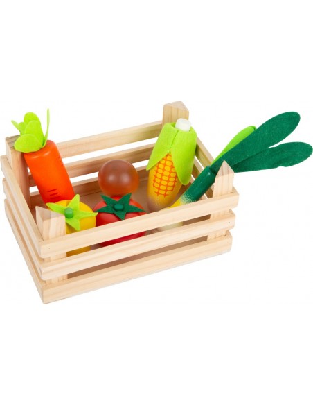 Caja de verduras de madera