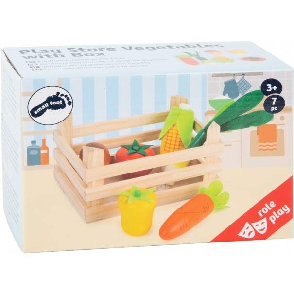 Caja de verduras de madera