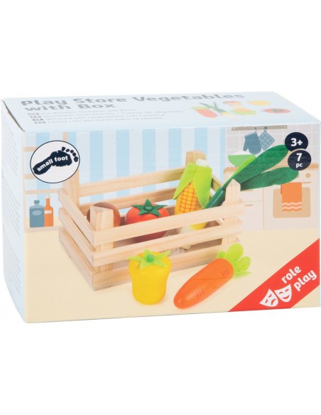 Caja de verduras de madera