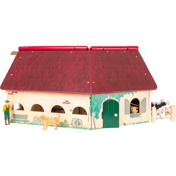 Granja de madera con accesorios