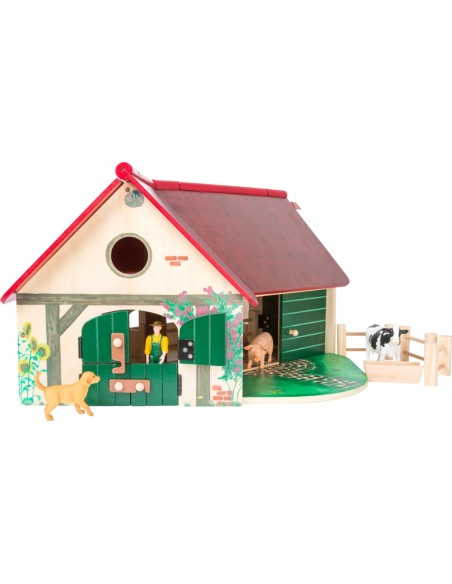 Granja de madera con accesorios