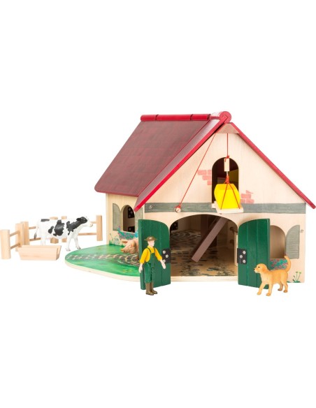 Granja de madera con accesorios