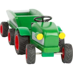 Tractor de madera de juguete