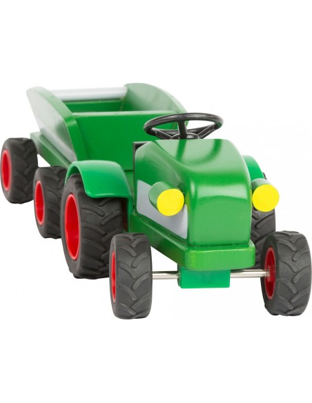 Tractor de madera de juguete