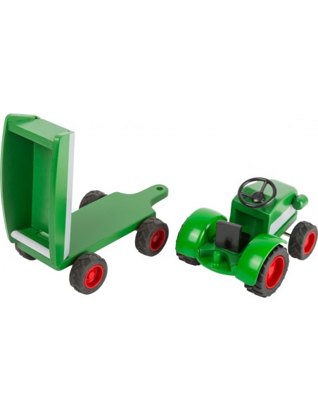 Tractor de madera de juguete