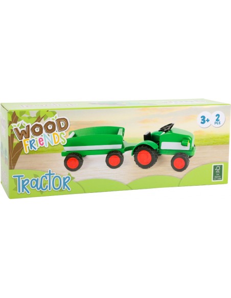Tractor de fusta de joguina