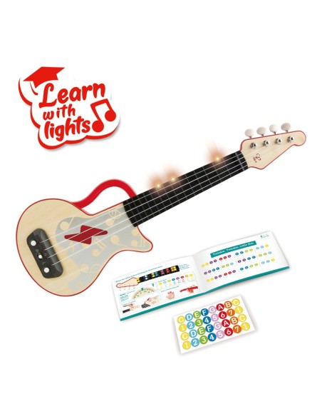 Aprende a tocar el ukelele con luces
