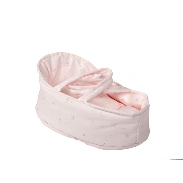 Capazo rosa con estrellas - 26 cm