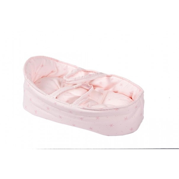 Capazo rosa con estrellas - 36 cm