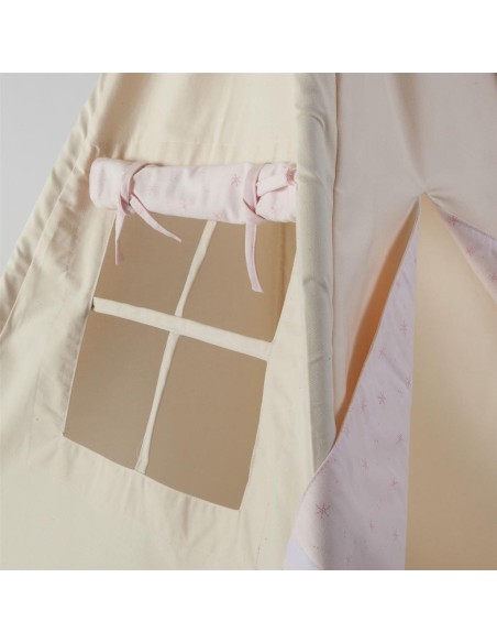 Tipi beix amb estrelles roses