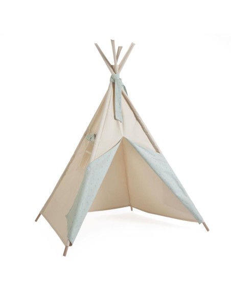Tipi beix amb estrelles verdes