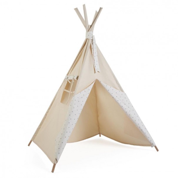 Tipi beige con estrellas blancas