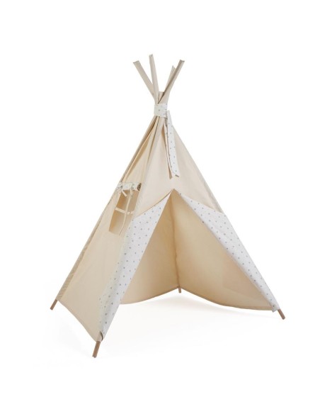 Tipi beige con estrellas blancas