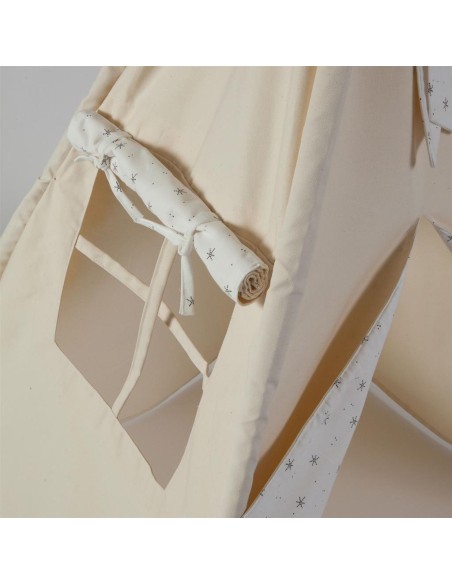 Tipi beige con estrellas blancas