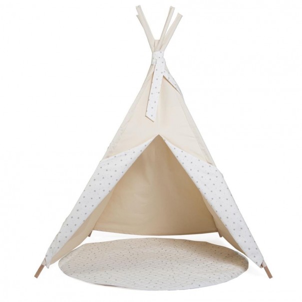 Tipi beige con estrellas blancas