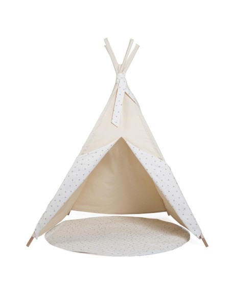 Tipi beige con estrellas blancas