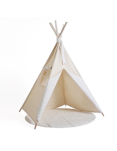 Tipi beix amb estrelles blanques