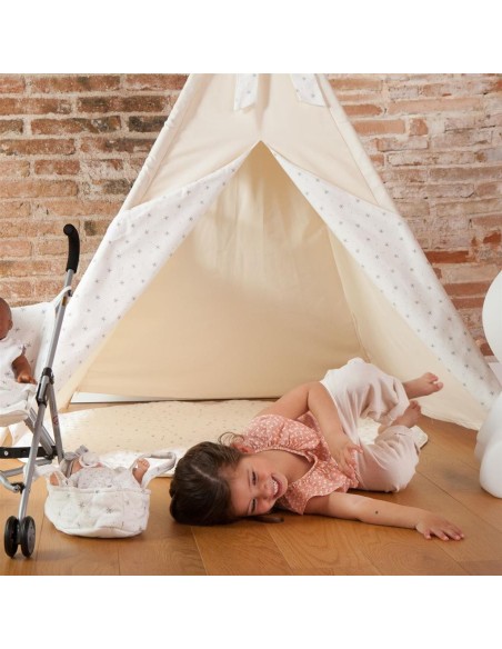 Tipi beix amb estrelles blanques