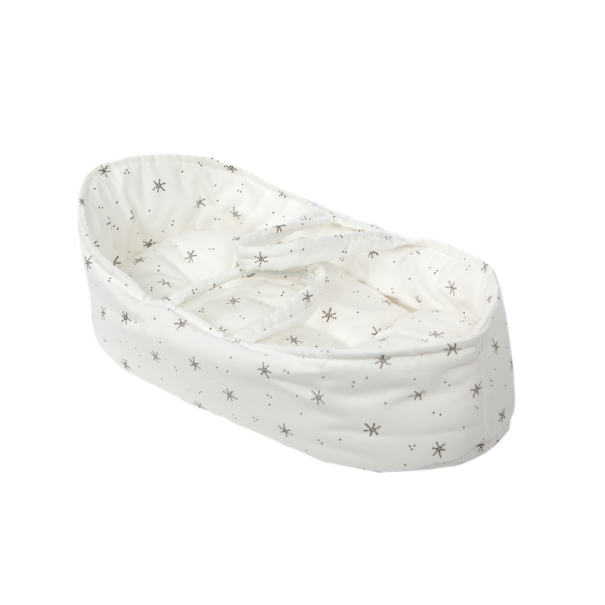 Capazo beige con estrellas - 36 cm