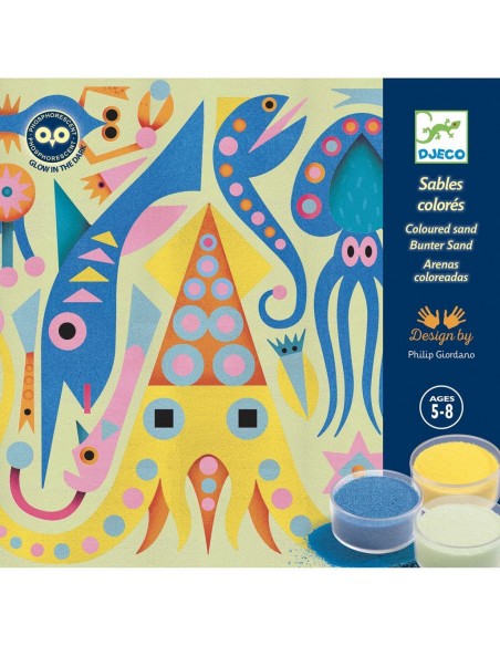 Pintar amb sorra - El mar