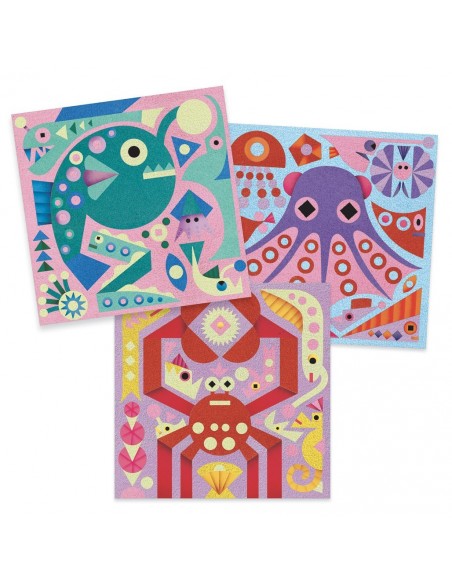 Pintar con arena - El mar