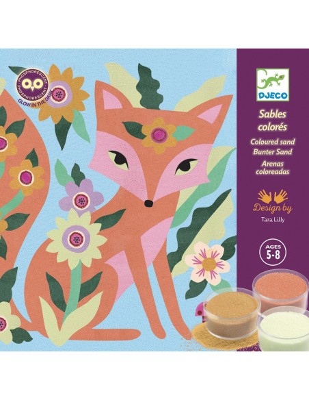 Pintar con arena Zorro