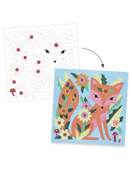 Pintar con arena Zorro