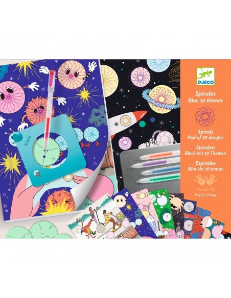Pintar amb espirals - Bloc de 10 temes