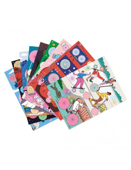 Pintar amb espirals - Bloc de 10 temes