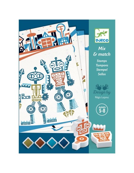 Pintar con tampones - Robots