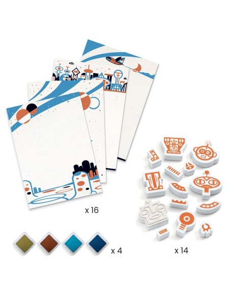 Pintar con tampones - Robots