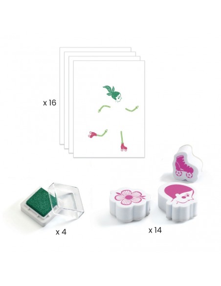 Pintar con tampones - Flower Girls