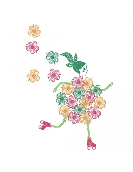 Pintar con tampones - Flower Girls