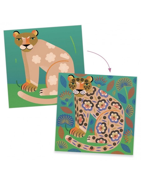 Pintar amb tampons - Pelatge d'animals