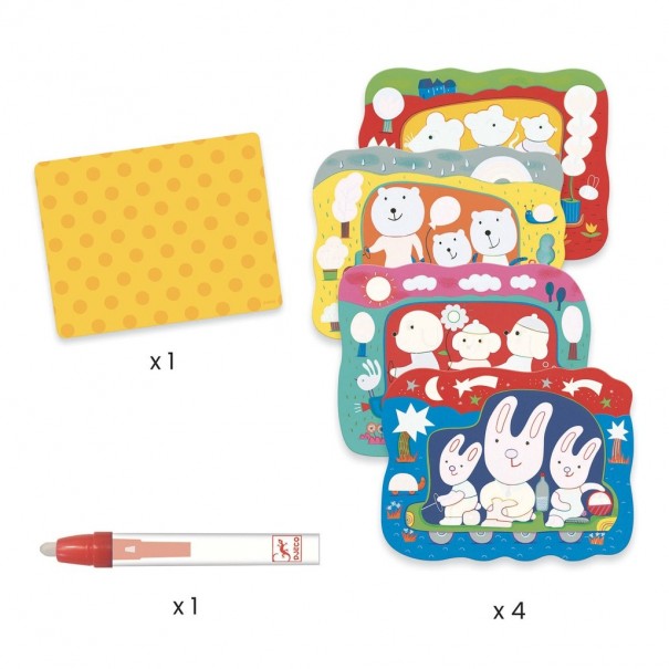 Hacer dibujos mágicos con agua - Ositos