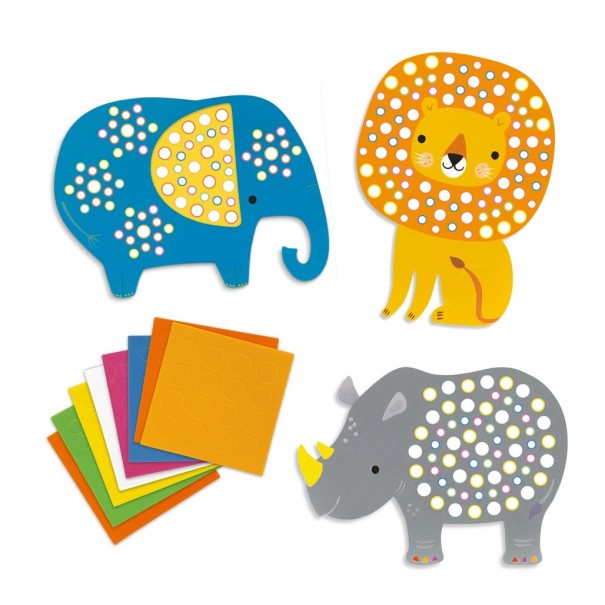 Collage con espumas de colores - La...