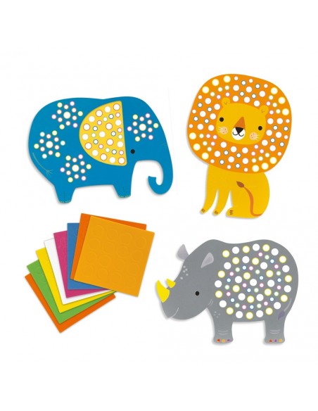 Collage con espumas de colores - La Selva