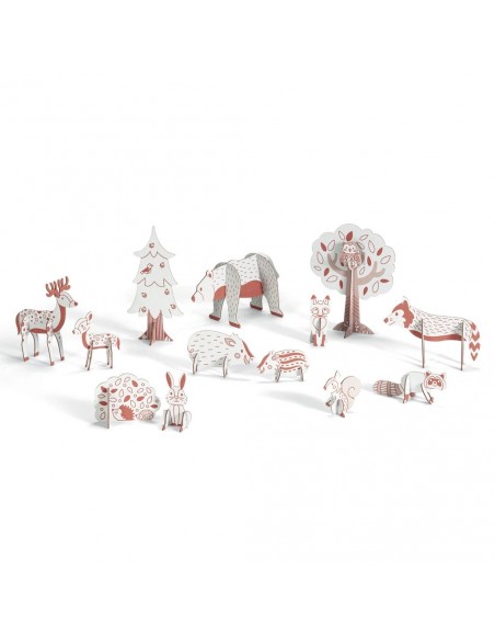 Monta y pinta tu bosque de cartón