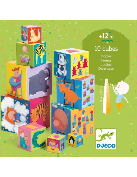 10 cubos apilables