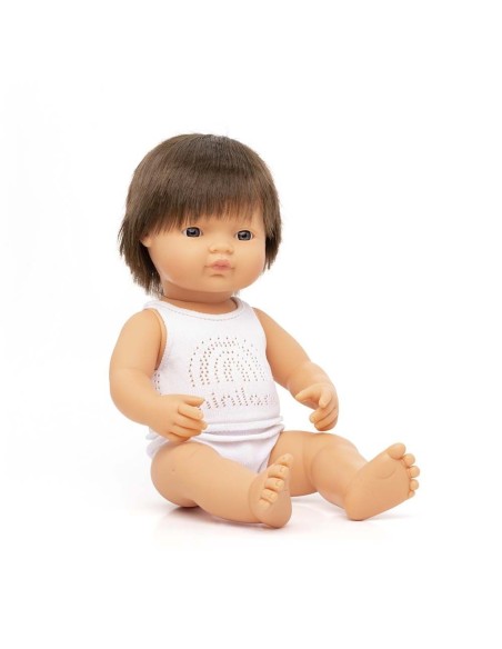 Ninot bebè caucàsic moreno - 38 cm