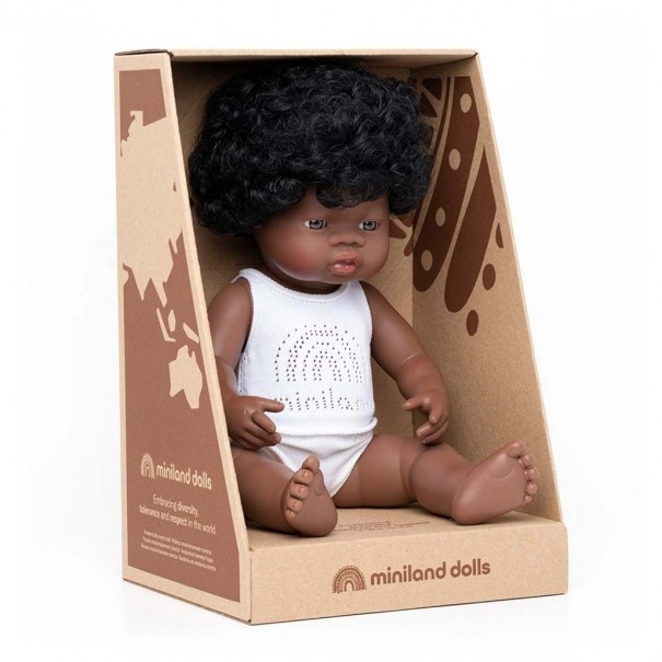 Muñeca bebé africana - 38 cm