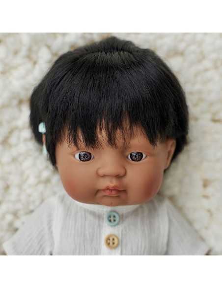 Muñeco bebé con amplificador auditivo - 38 cm