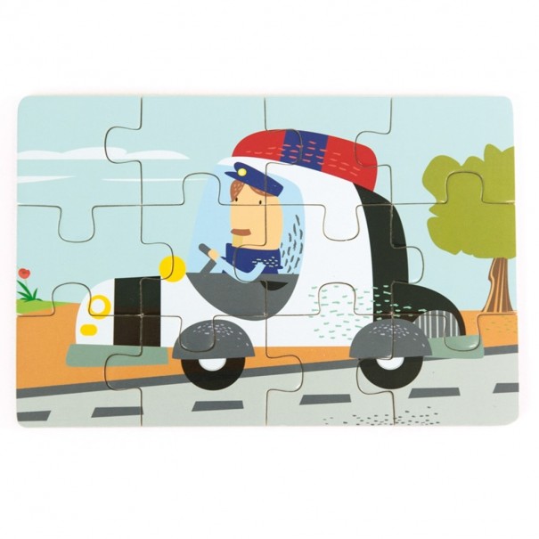 4 puzles Diorama Transportes