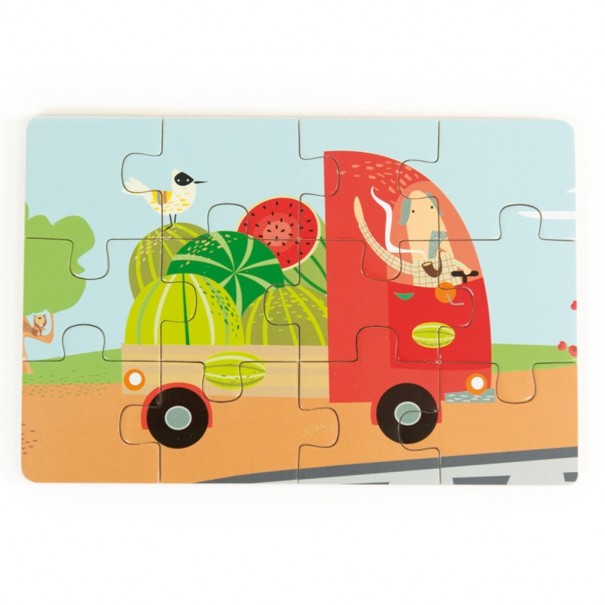 4 puzles Diorama Transports