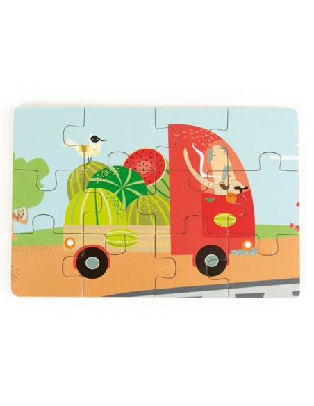4 puzles Diorama Transports